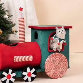 聖誕貓火車爬架